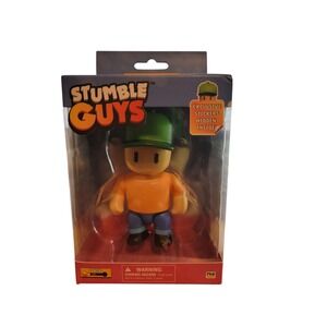Stumble Guys Action Figure Mr Stumble Orange Shirt/ Exclusive Stickers